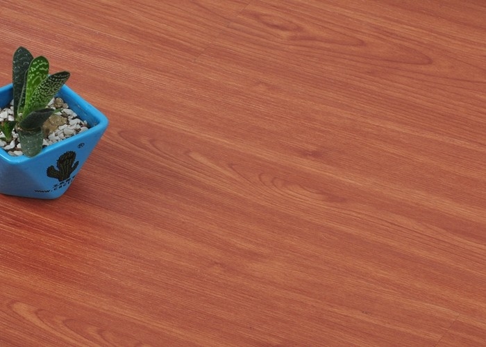 Beveled Edge Laminate SPC Flooring , UV Coated LVT Flooring Click Lock