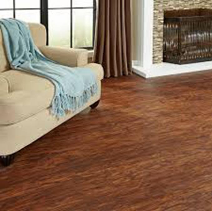 Wood Grain Rigid Core Vinyl Plank Flooring , 6mm Grey Vinyl Plank