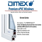 2.5 Mm Wall Thickness UPVC Window Profiles Sound Proof