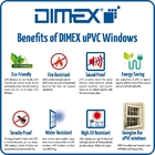 Building Casement UPVC Window Profiles High UV Retardant DIMEX E35