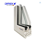 88mm Sliding Door Window White UPVC Profiles Profiles For DIMEX Edelweiss Series