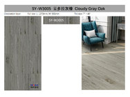 5mm SPC Flooring For Bathroom Cloudy Gray Oak Stone Composite Click GKBM SY-W3005