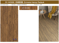 1220x183mm Fireproof SPC Plastic Flooring E0 Formaldehyde Ormosia Henryi Padauk GKBM SY-W3008