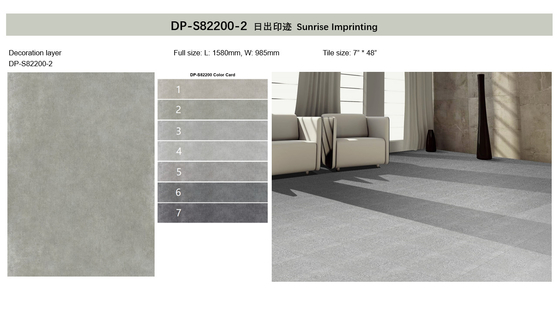 High Elasticity 5mm Cement Vinyl Flooring 5.5mm Stone Plastic Composite Sunrise Imprinting GKBM DP-S82200