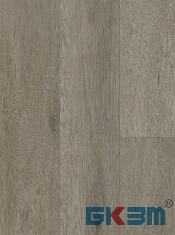 LS-W8004 Fireproof Anti Slip SPC Flooring Light Brown With Grey
