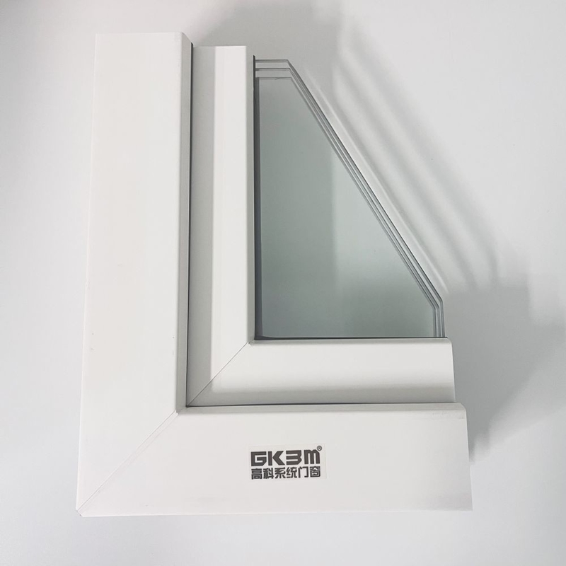 GKBM 65 Extrusion UPVC Casement Window Profiles Single color