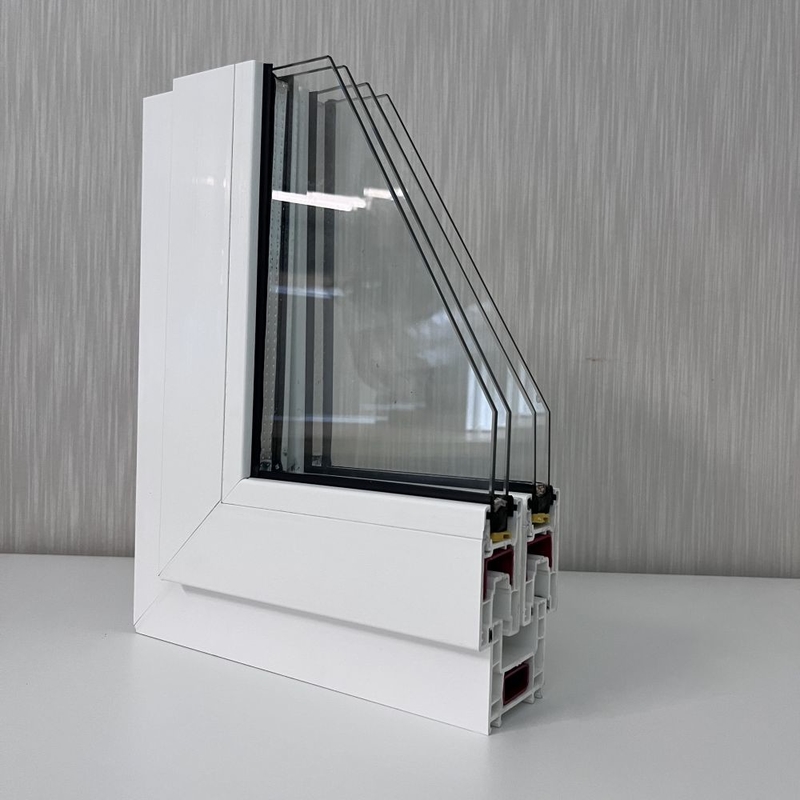 GKBM 62 UPVC Sliding Window Extrusion Profiles Soundproof
