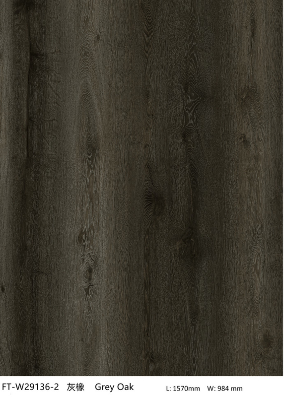 GKBM FT-W29136-2 Anti-slip Wear Resistance Black Gray Jump Color Oak Splicing Wood Grain Stone Click SPC Flooring