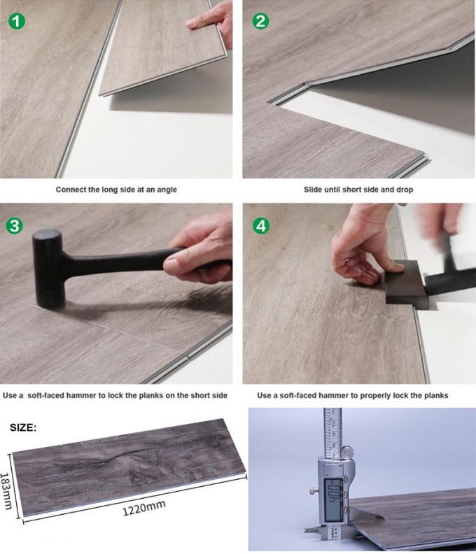 Scratch Resistant SPC Wood Flooring 183x1220mm Country Oak GKBM DPW82264